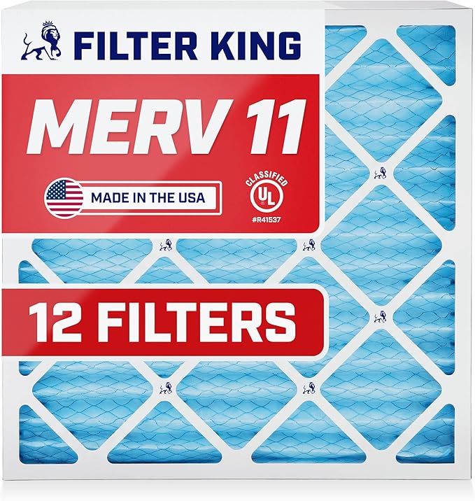 Filter King 11.88x16.88x1 Air Filter | 12-PACK | MERV 11 HVAC Pleated A/C by FilterKing