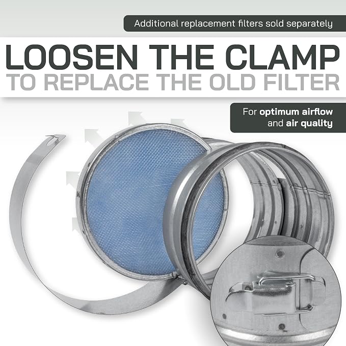 Vent Systems 6" Inch Inline Air Filter - Image 7