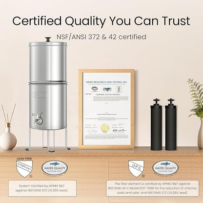 Waterdrop Gravity-fed Water Filtration System, NSF/ANSI 42&372 Certified Black - Image 2