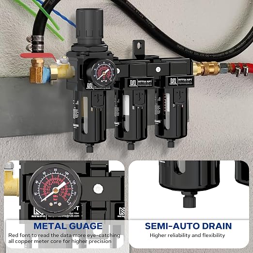 NEWPO 1/2" 3 Stage Air Drying System, Air Dryer - Image 6