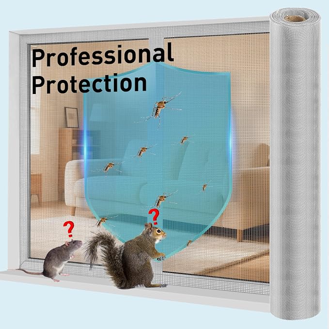304 Stainless Steel Mesh Window Screen Roll, 35IN x 16FT Silver Metal Window - Image 5