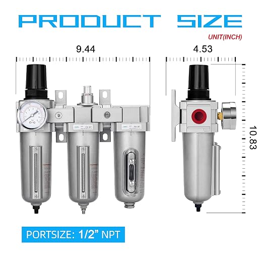 NANPU 1/2" NPT Industrial Grade 3 Stage Air Drying System - Image 3
