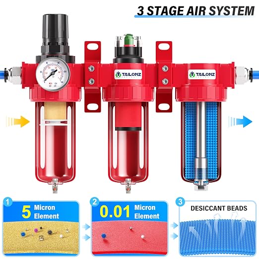 TAILONZ PNEUMATIC 0-150PSI 1/2 Inch NPT Aluminum Alloy Industrial Grade Three - Image 4