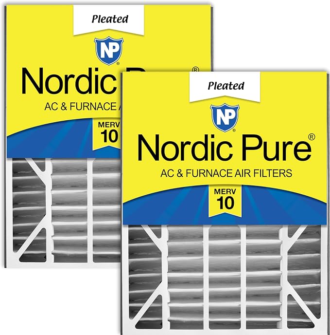 Nordic Pure 20x25x5 Air Bear Replacement 255649-102 MERV 10 Air Filters 2 Pack by NordicPure