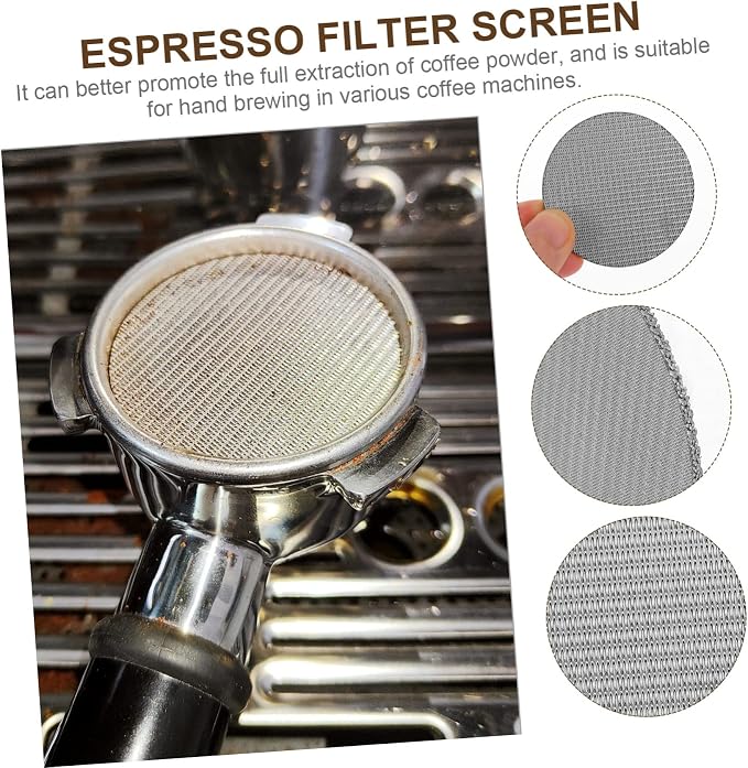 Lurrose Coffee Filter Screen Stainless Steel Espresso Coffee Filter - Image 2