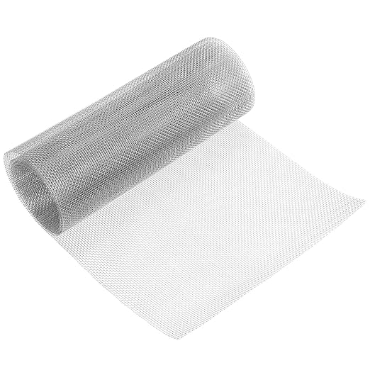 uxcell 10 Mesh 79" x 12" Woven Wire Mesh, 304 Stainless Steel Air Vent Filter by uxcell