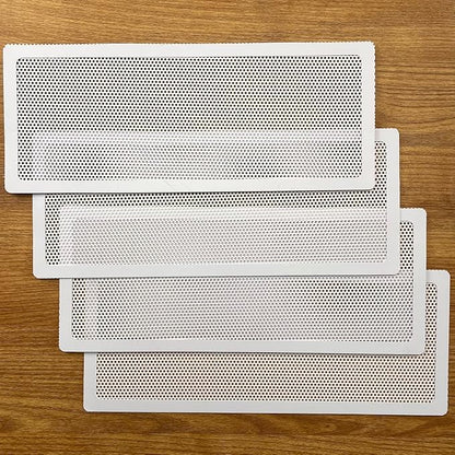 White Floor Register Vent Screen Cover 4"x10" Magnetic - Image 6