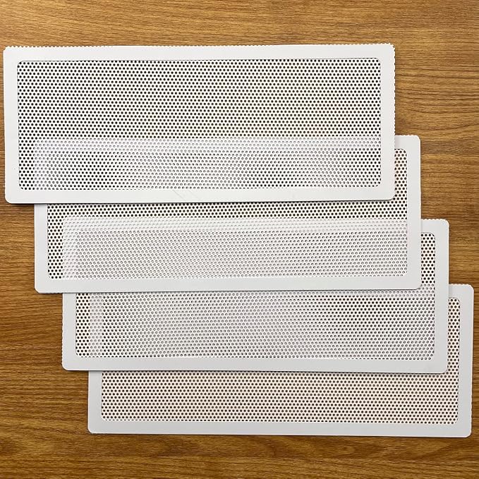White Floor Register Vent Screen Cover 4"x12" Magnetic - Image 6