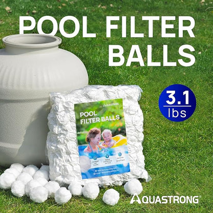 AQUASTRONG Pool Filter Balls for Sand Filters, 3.1 lbs Reusable Pool Sand - Image 2