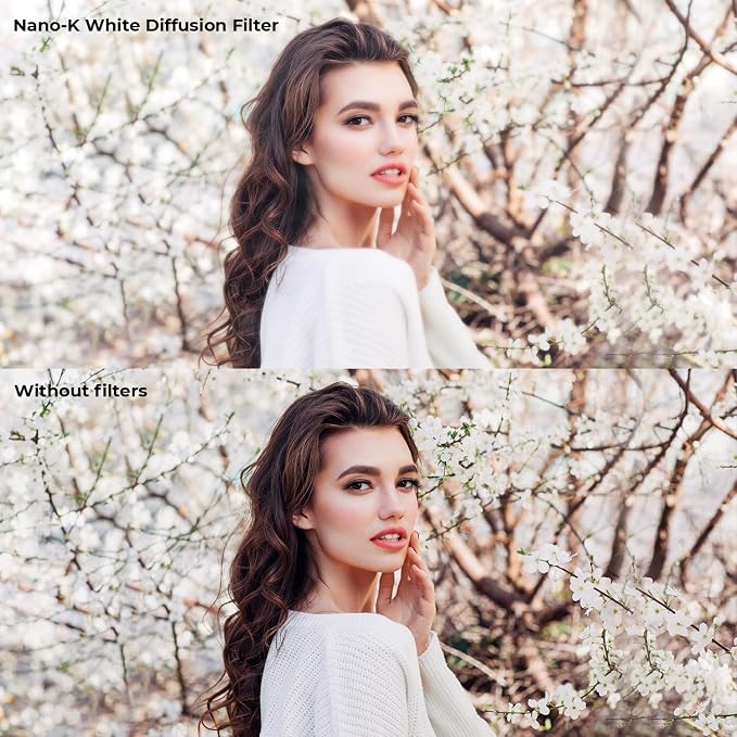 K&F CONCEPT 72mm White Mist 1/4 Filter, 18 Multi-Layer Coatings Dreamy Soft - Image 4