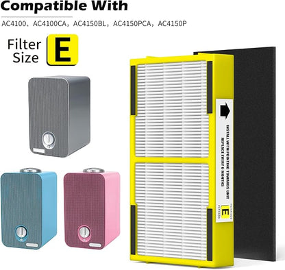 4 Pack FLT4100 HEPA Replacement Filter Size E Compatible - Image 2