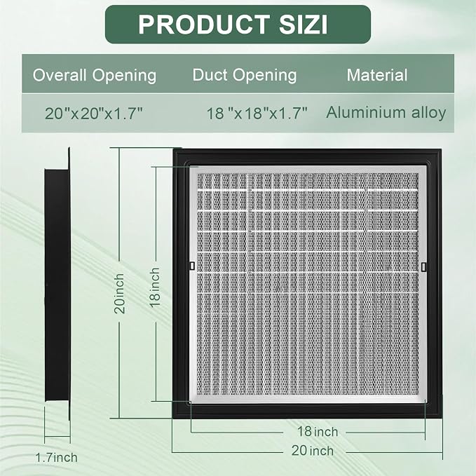 2-Pack 20"x20" Gable Vent - Image 2