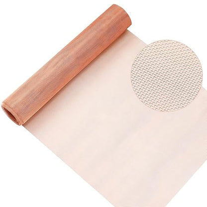 Therwen 18 Inch x 10 ft Copper Mesh Screen 99.9% Pure Copper 40 Mesh Roll Wire by Therwen