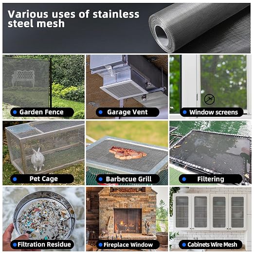304 Stainless Steel Mesh Screen, Wire Screen Mesh, Rust Free Woven Wire Mesh - Image 6