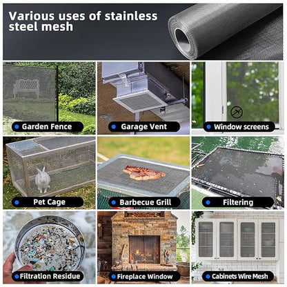 304 Stainless Steel Mesh Screen, Wire Screen Mesh, Rust Free Woven Wire Mesh - Image 6
