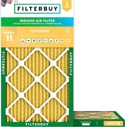 Filterbuy 8x24x1 Air Filter MERV 11 Superior Pet & Allergy Defense, by Filterbuy