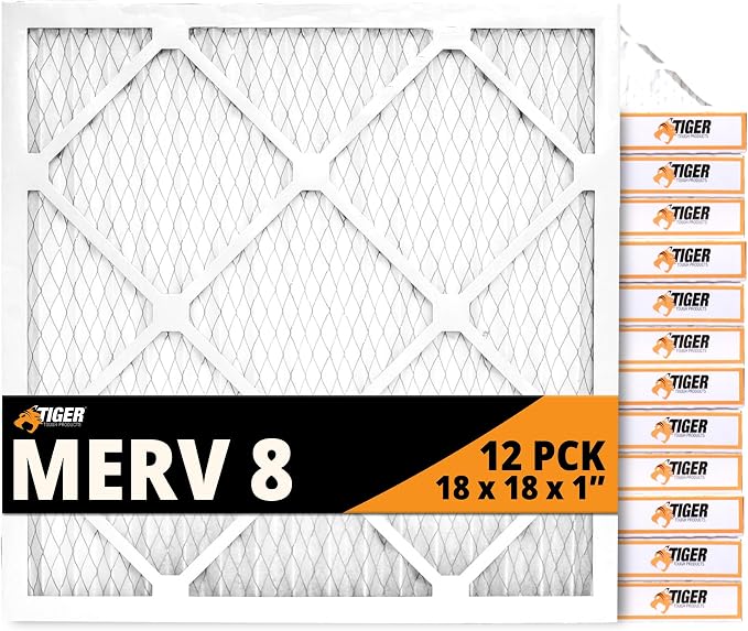 Tiger Tough 18x18x1 Air Filter MERV 8 MPR 600-800, High-Performance Pleated by TIGERTOUGHPRODUCTS