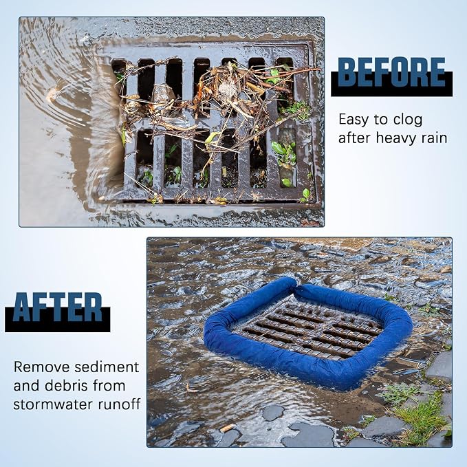 4 Pcs Sediment Filter Erosion Control Blanket Silt Fence Sock - Image 3