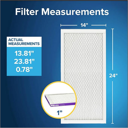 Filtrete 14x24x1 AC Furnace Air Filter, MERV 12, MPR 1500, CERTIFIED asthma & - Image 2