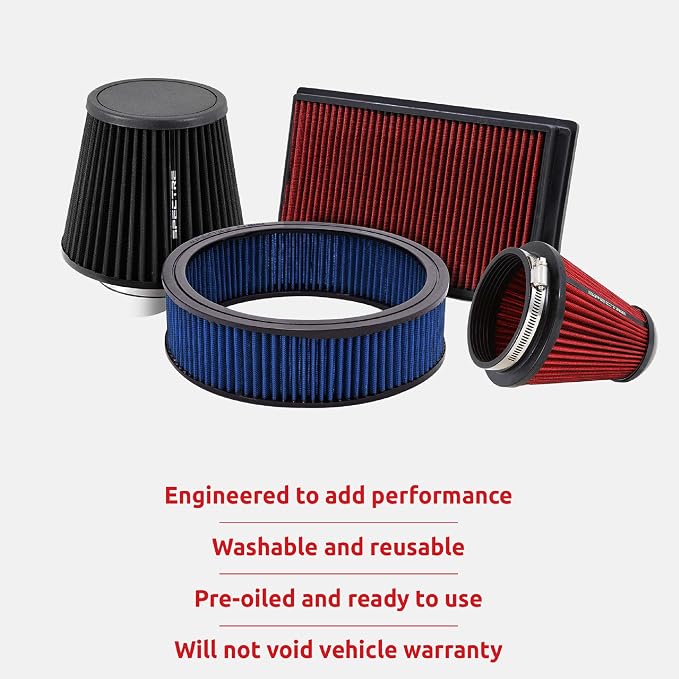 Spectre Universal Clamp-On Air Filter: High Performance, Washable Filter: Round - Image 2