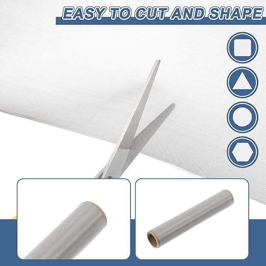 uxcell 80 Mesh 48" x 16" Woven Wire Mesh, 304 Stainless Steel Air Vent Filter - Image 4
