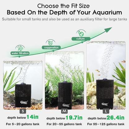hygger Aquarium Sponge Filter 20-55 Gallon Fish Tank Filter - Image 4