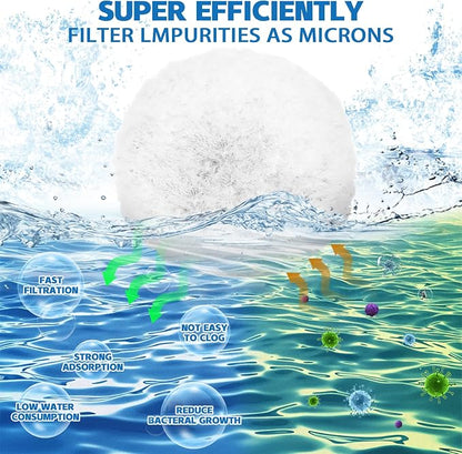 QwayHome 4.6 lbs Pool Filter Balls, Reusable Filter Sand Balls - Image 2