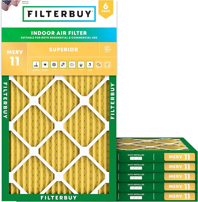 Filterbuy 18x36x1 Air Filter MERV 11 Superior Pet & Allergy Defense, by Filterbuy