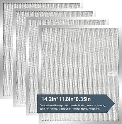 BPS1FA30 Range Hood Grease Filter 11-3/4" x 14-1/4" Aluminum Filter Compatible - Image 2