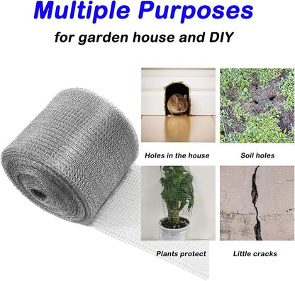 Wire Mesh for Mice Control 5IN X 53Ft, Hole Fill Fabric, Upgraded Stainless - Image 5
