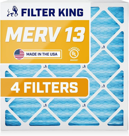 Filter King Air Filters 29.75x35.75x1 | 4-PACK | MERV 13 HVAC Pleated AC by FilterKing