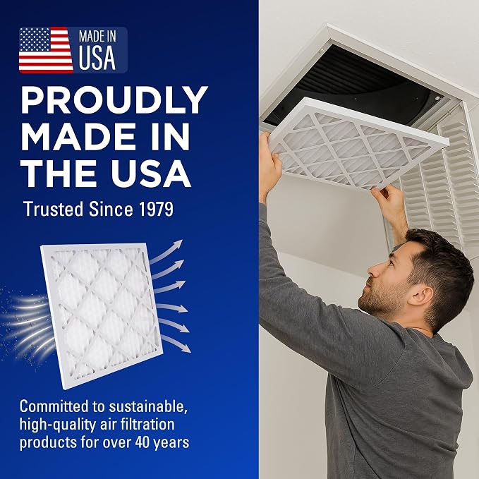 16x20x1 Air Filters, MERV 8 Pleated HVAC AC Furnace Filter Replacement - Image 6