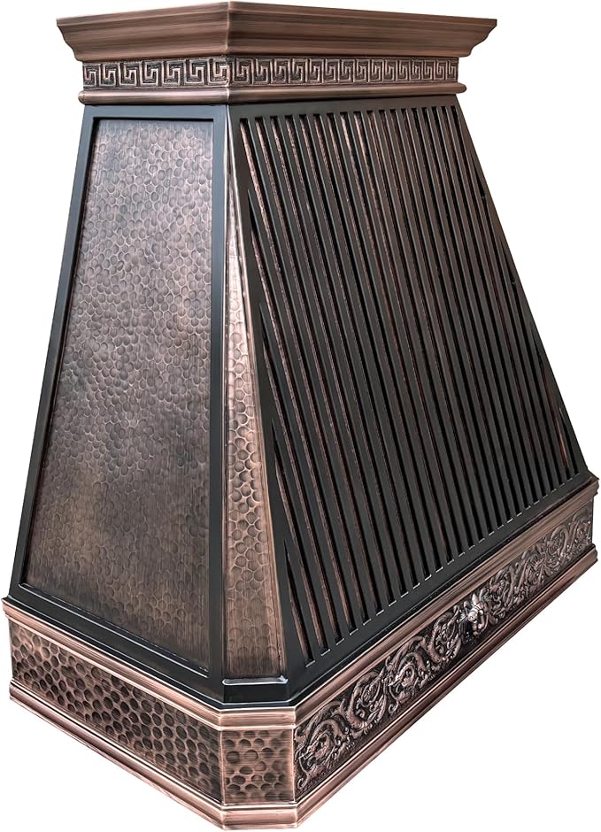 CT Copper Tailor Copper Vent Hood Wall Mount, 610 CFM Exhaust Fan, Stainless - Image 2