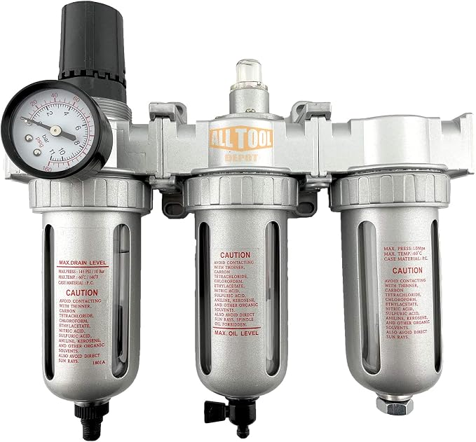 1/2" NPT Mid Flow Filter Regulator Coalescing Desiccant Dryer System by AllToolDepot