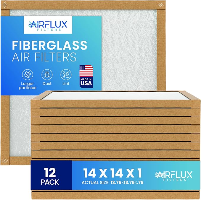 Fiberglass Air Filter -14x14x1Air Filter 12 Pack by Unknown