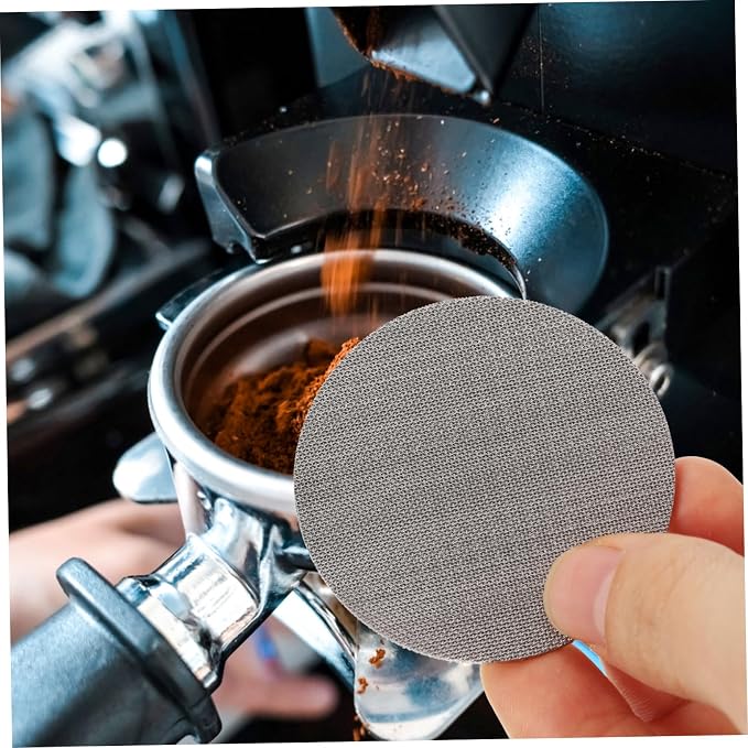 Luxshiny Espresso Machine Filter Double Cup Mesh Screen Stainless Steel Coffee - Image 5