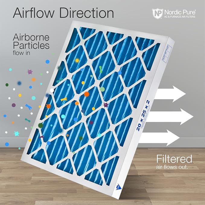 Nordic Pure 20x25x2 Pleated Air Filters MERV 7 Plus Carbon 3 Pack - Image 8