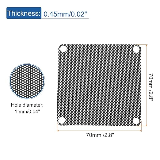 MECCANIXITY 10PCS PC Dust Filter, 70mmx70mm PVC Computer Case Cooler Dustproof - Image 2
