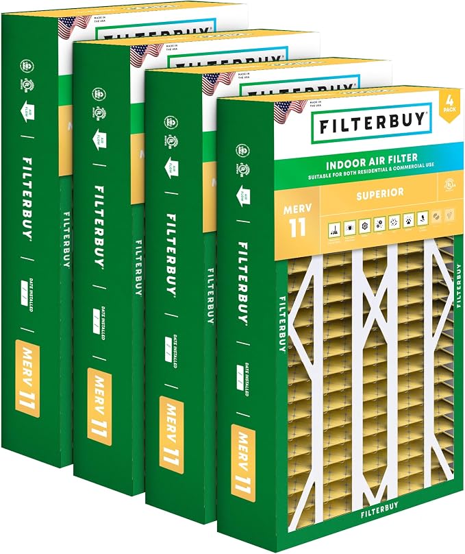 Filterbuy 16x28x6 Air Filter MERV 11 Superior Pet & Allergy Defense, Pleated by Filterbuy