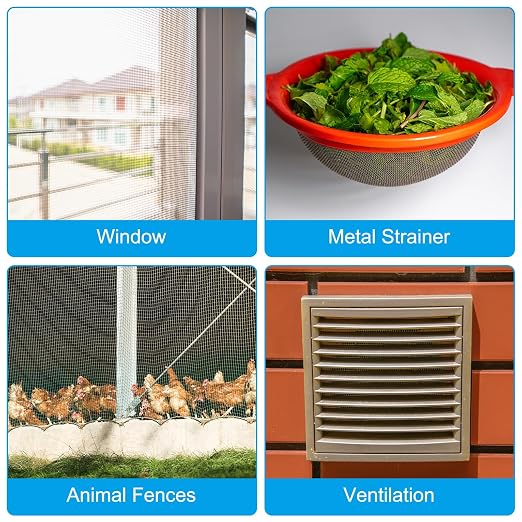 PATIKIL 40" L x 16" W Woven Wire Mesh, 24 Mesh 304 Stainless Steel Air Vent - Image 6