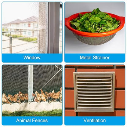 PATIKIL 40" L x 10" W Woven Wire Mesh, 150 Mesh 304 Stainless Steel Air Vent - Image 6