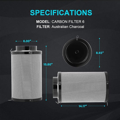 iPower 6" Air Carbon Smelliness Control - Image 6
