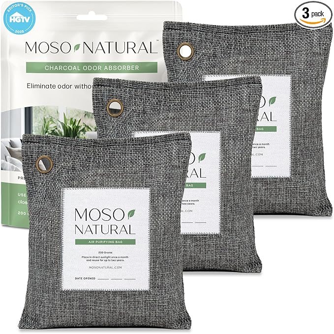 Moso Natural Air Purifying Bag 200g HGTV Editor's Pick | Premium Bamboo by MosoNatural