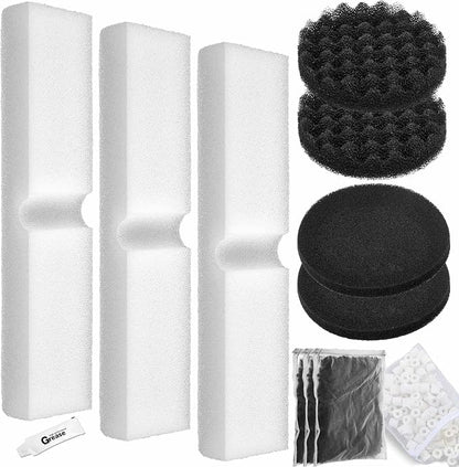 12 Pcs Aquarium Filter Media Kit Compatible by Threlaco