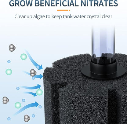 Pawfly Aquarium Large Bio Sponge Filter Quiet Betta Fry Shrimp and Small Fish - Image 2