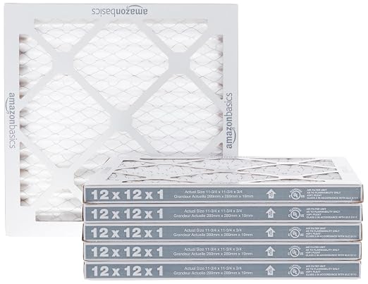 Amazon Basics 12x12x1 Air Filter 6 Pack, MERV 8 AC Furnace Filters by AmazonBasics