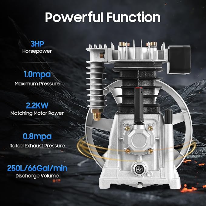 Air Compressor Pump Head, Twin Cylinder Air Compressor Head - Image 3
