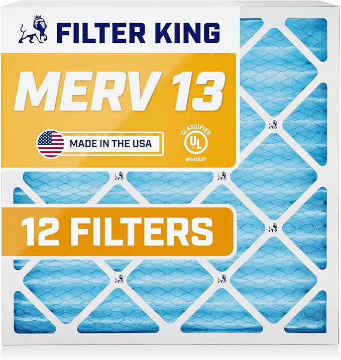 Filter King 19x20x1 Air Filter | 12-PACK | MERV 13 HVAC Pleated A/C Furnace by FilterKing
