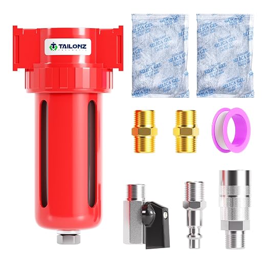 TAILONZ PNEUMATIC 0-150PSI 1/4 Inch NPT Aluminum Alloy Carbon Desiccant Air by TAILONZPNEUMATIC