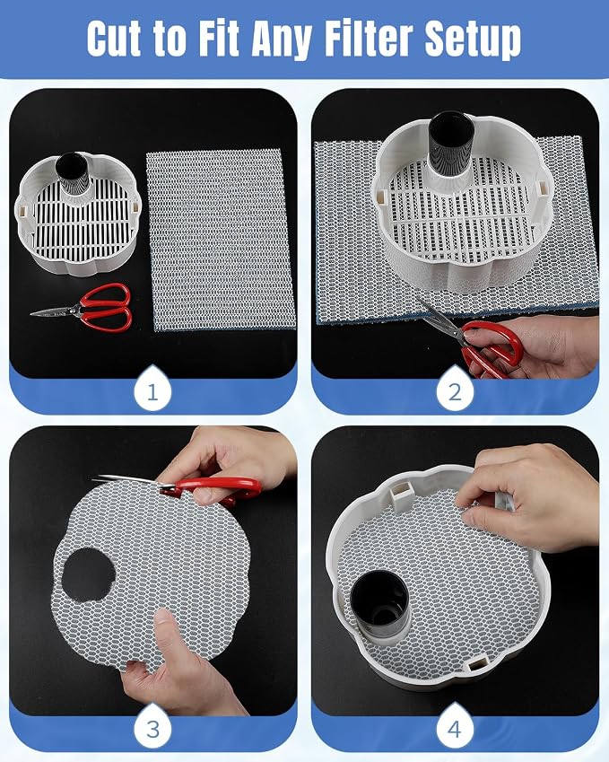 Pawfly 16 x 12 Inch Cuttable Aquarium Filter Media Pad, Sponge Filter Pad - Image 6